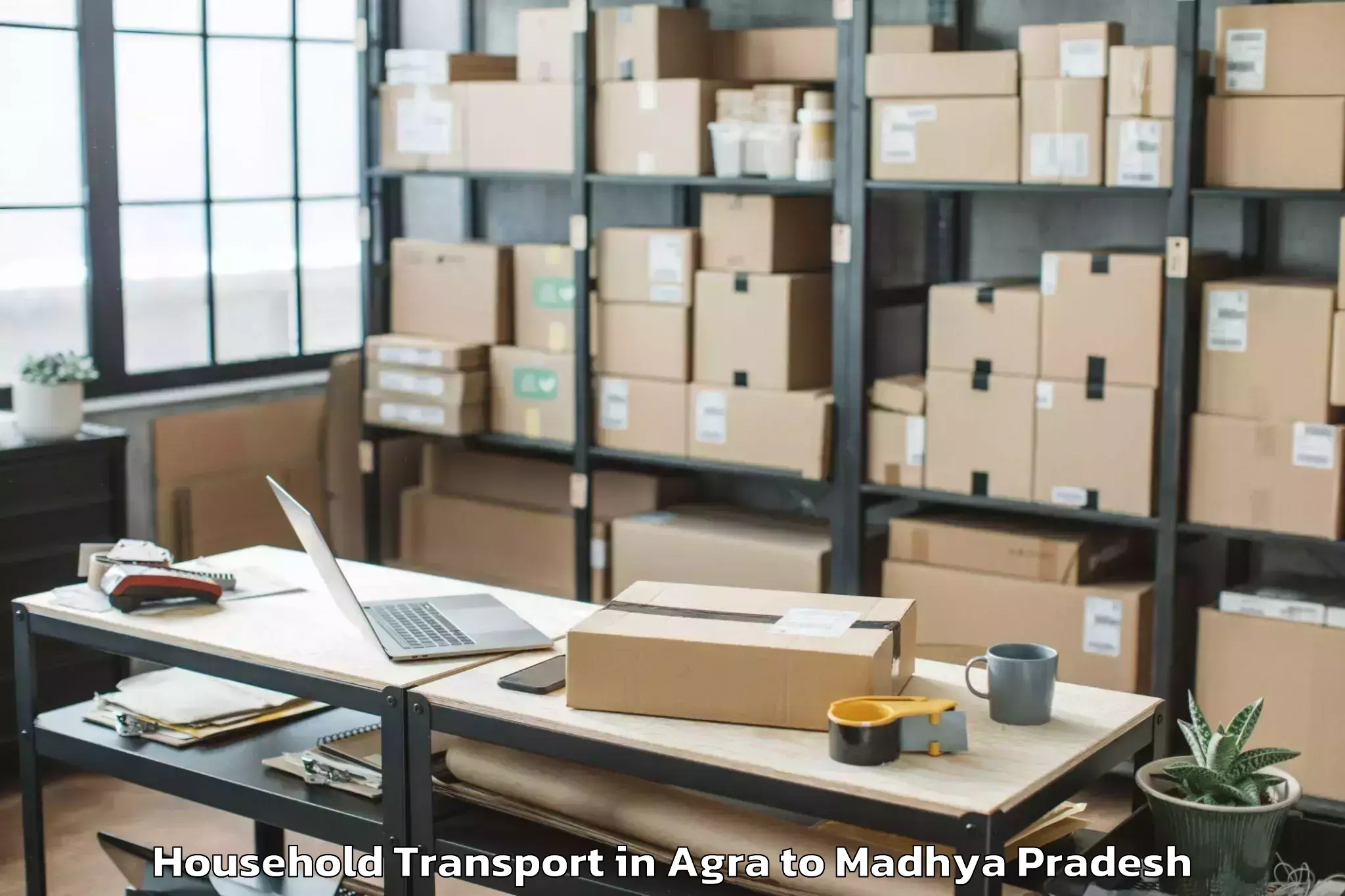 Top Agra to Dhamnod Household Transport Available